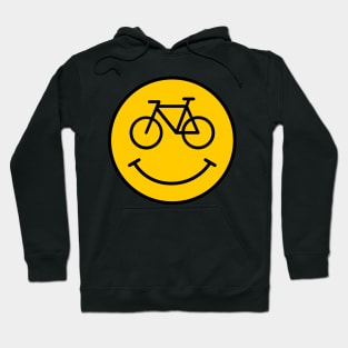 Yellow Bicycle Smiley Hoodie